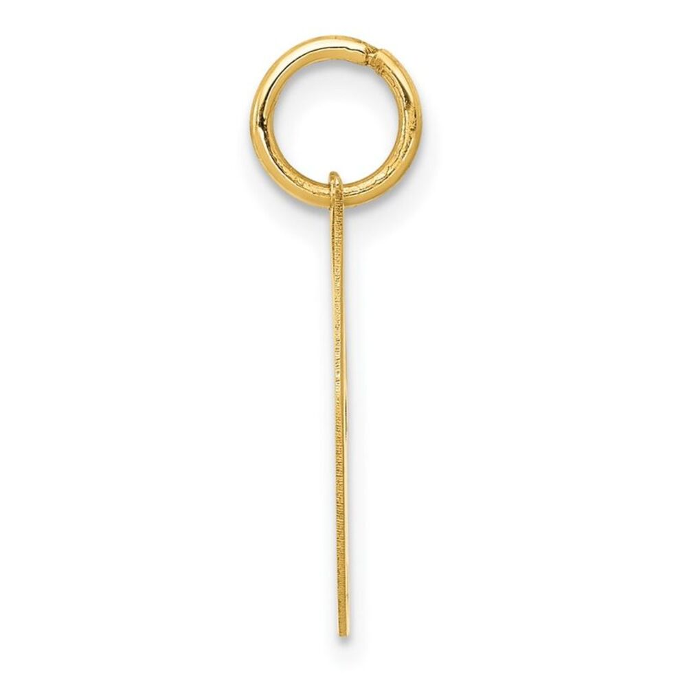 10k Yellow Gold Small Fancy Script Initial J Charm - image 2